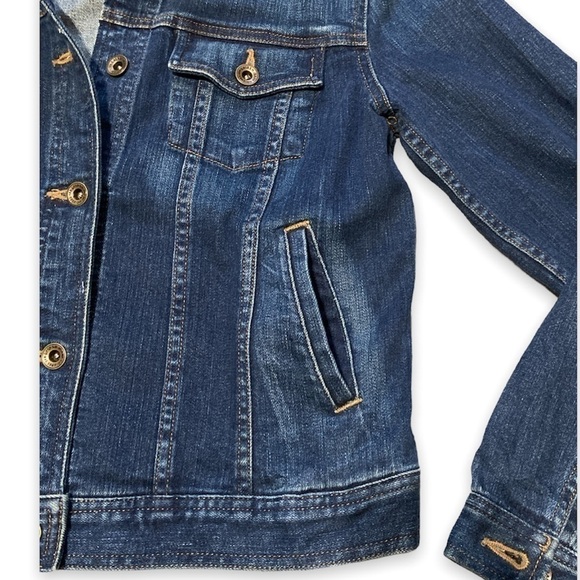 Lauren Ralph Lauren Trucker Jean Jacket Dark Wash Denim LRL Women’s Size S - Picture 3 of 9